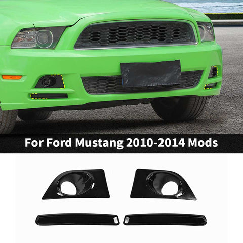 For Ford Mustang 2010-2014 Mustang Front Fog Iight Trim Black