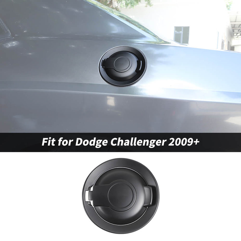 For 2009+ Dodge Challenger Exterior Fuel Door Tank Gas Cap Cover Decor Matte Black