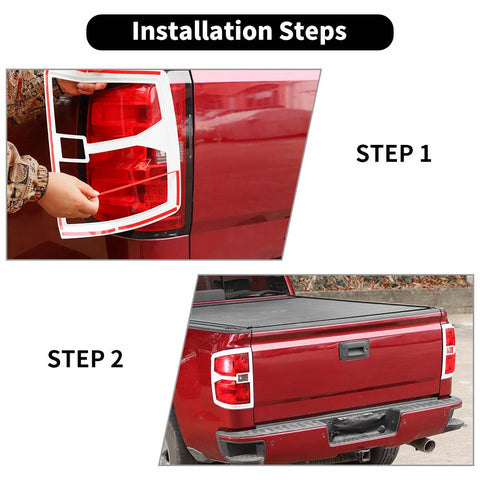 For 2014-2018 Chevy Silverado Side Rear Taillight Trim Cover