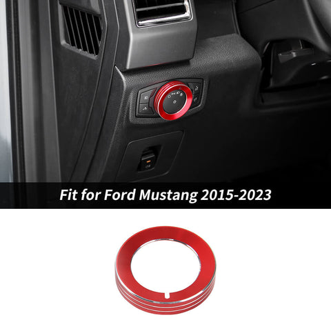 For Ford  2015-2020 F150 & 2015-2023 Mustang Headlight Switch Button Knob Ring Trim Bezels