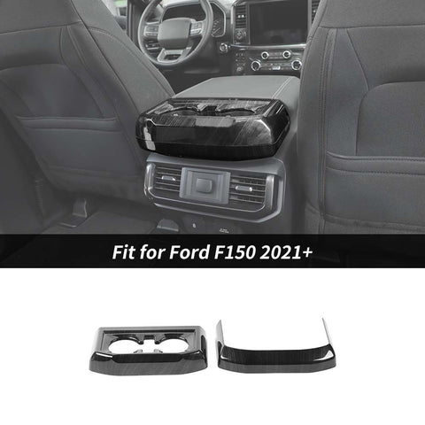 Interior Rear Cup Holder Panel Trim Cover For Ford F150 2021+ Accessories | CheroCar