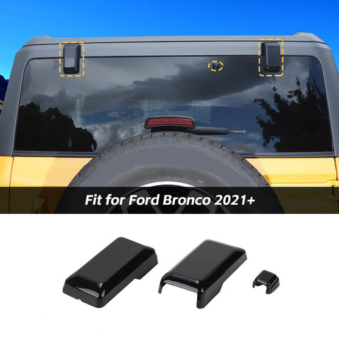 For 2021+ Ford Bronco Tailgate Rear Door Window Glass Hinge Cover Trim Decor