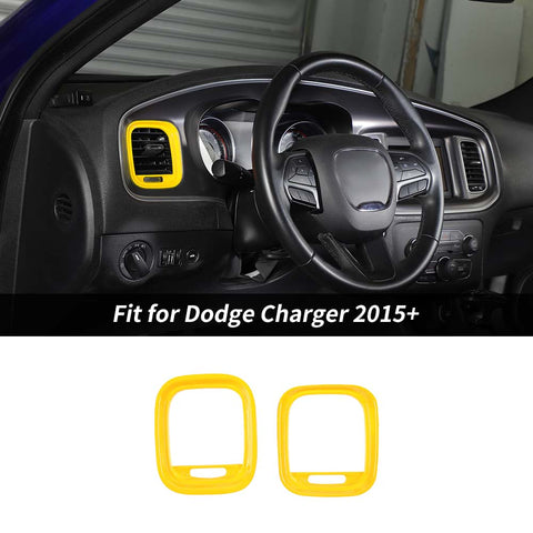 Dashboard Side AC Air Vent Outlet Decor Trim Cover For Dodge Charger 2015+ Accessories | CheroCar