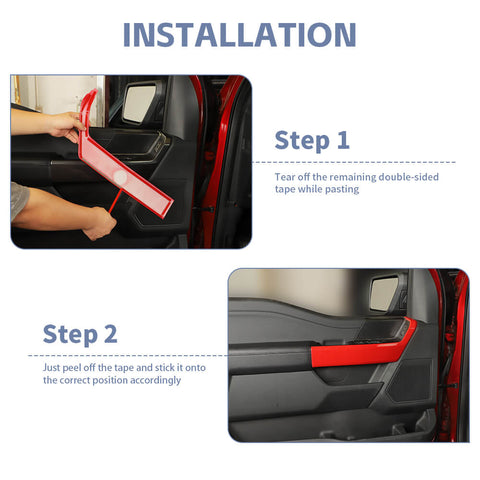 For 2021+ Ford F150 Inner Front Door Handle Panel Cover Trim Decor