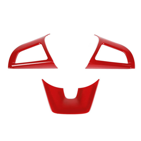 For 2012-2015 Chevy Camaro Interior Steering Wheel Cover Trim Bezels