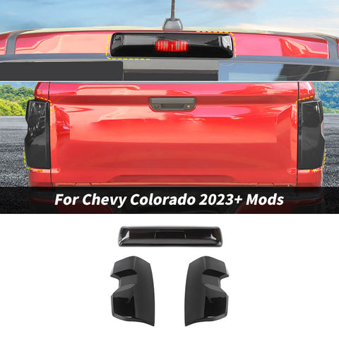 For 2023+ Chevy Colorado Smoked Black High Brake Light Taillight Lamp Cover Trim