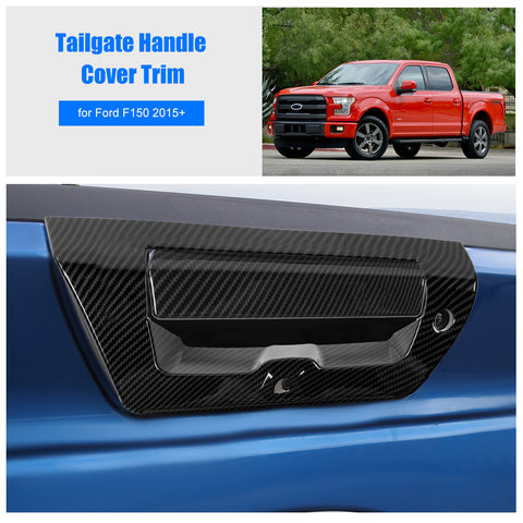 Rear Tailgate Door Handle Cover Trim For Ford F150 2015-2020 Carbon Fiber｜CheroCar