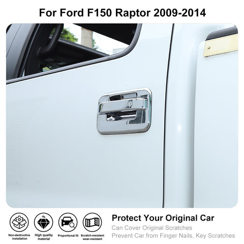 Exterior Door Handle Cover Trim Frame For Ford F-150 2009-2014 Chrome｜CheroCar