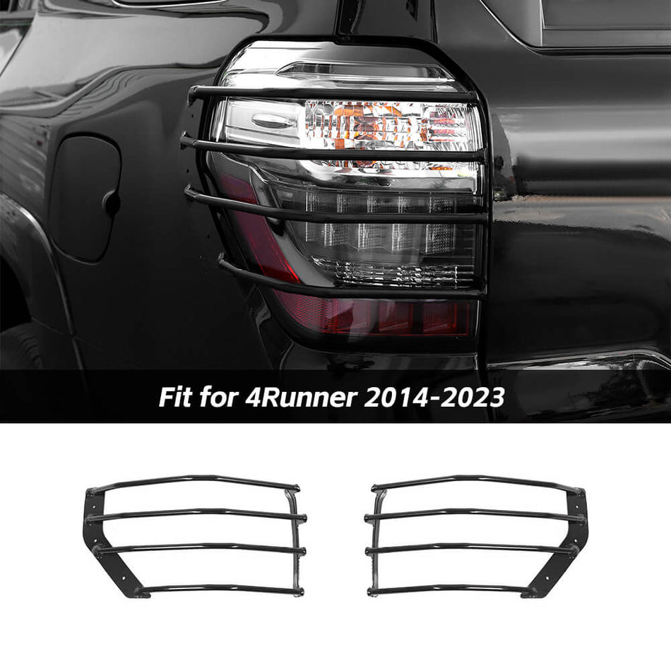 For 2014-2023 Toyota 4Runner Black Rear Tail Light Guard Cover Protect Trim