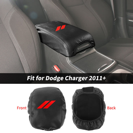 For 2011+ Dodge Charger/300C Console Armrest Box Cover Leather Pad Cover Cushion