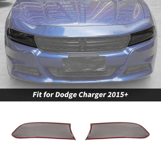 For Dodge Charger 2015+ Front Headlight Headlamp Protection Decoration Cover Trim