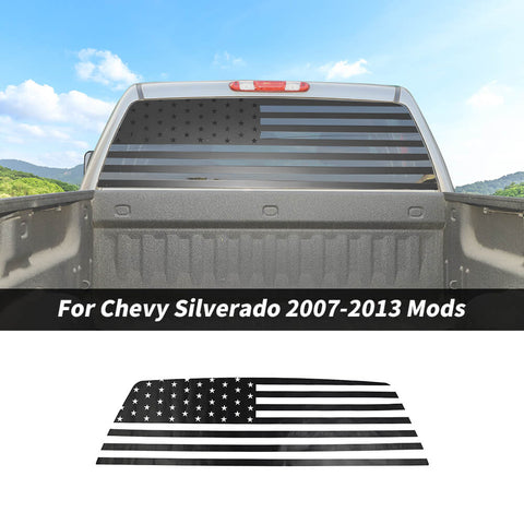 For 2007-2013 Chevy Silverado Rear Window Glass Sticker Decal Cover Trim