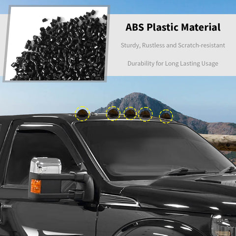 For 2008-2016 Ford F250/F350/F450/F550 Smoked Black Car Roof Light Lamp Cover Trim