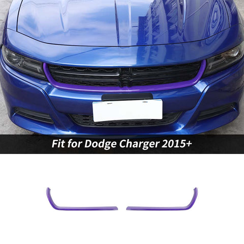 Front Center Grille Grill Cover Trim Strips For Dodge Charger 2015+ Accessories | CheroCar