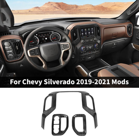 For 2019-2021 Chevy Silverado/ GMC-SIERRA Inner Center Console Dashboard Air Vent Trim Cover Kit