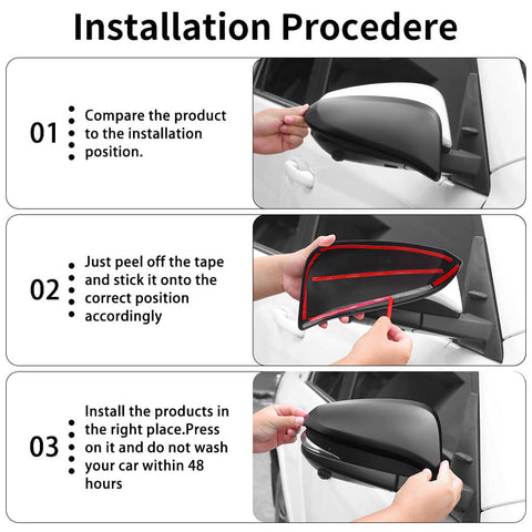 For 2017-2023 Toyota 4Runner/2014-2019 Highlander/RAV4 Side Rear Rearview Mirror Cover