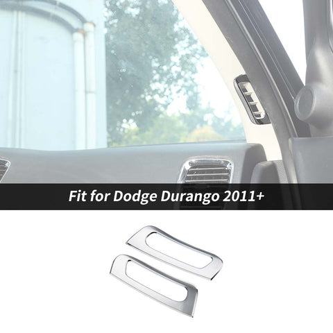 Car Front A-Pillar Air Vent Decorative Cover Trim Bezels For Dodge Durango 2011+ Accessories | CheroCar