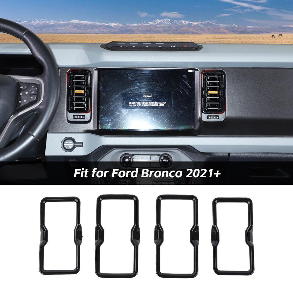 For 2021+ Ford Bronco Air Conditioner Vent Outlet Decor Frame Trim Covers