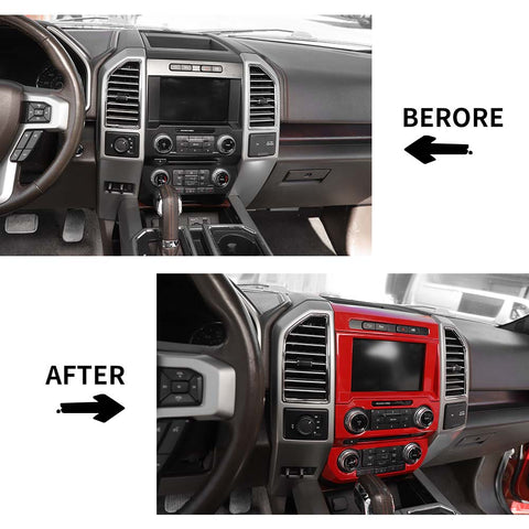 Navigation GPS/Air Condition/Volume/Emergency Light Panel Trim For Ford F150 2015-2020 Accessories | CheroCar