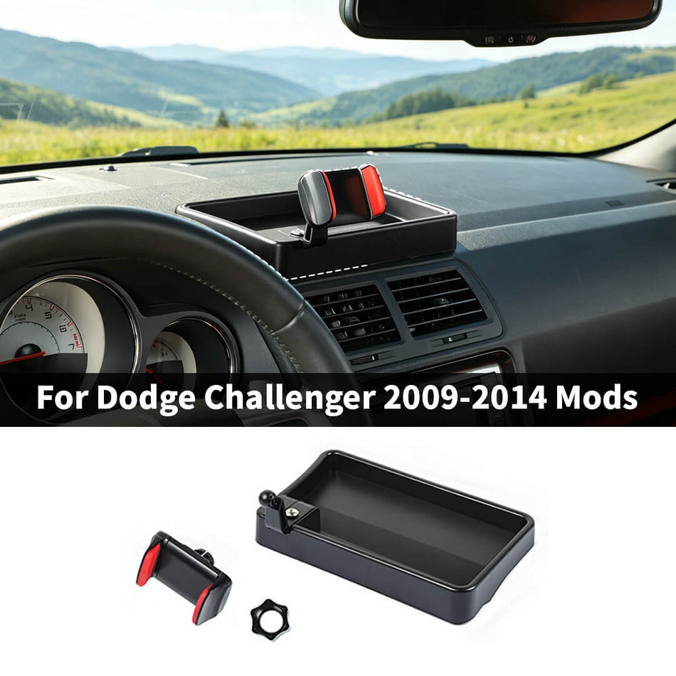 For 2009-2014 Dodge Challenger Center Console Storage Tray Base Phone Holder Tray Accessories