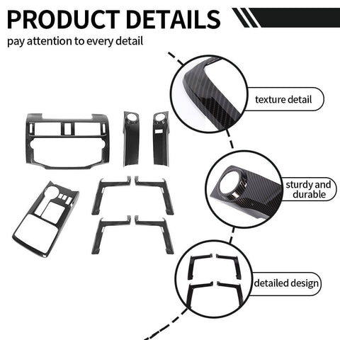 For 2010-2019 Toyota 4Runner 8 x Interior Set Dash Decor Panel Cover Trims Kit
