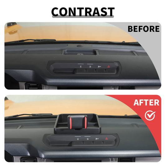 For 2021+ Ford Bronco Center Console Dash Storage Box Tray Phone Bracket Holder