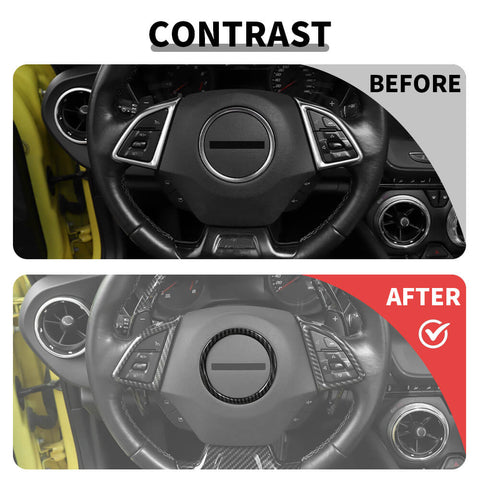 For 2017+ Chevrolet Camaro Steering Wheel Central Ring Trim Decor Cover