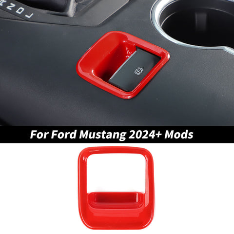 For 2024+ Ford Mustang Interior Electronic Handbrake Button Cover Trim