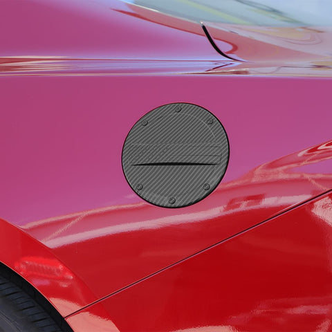 For 2024+ Ford Mustang Fuel Tank Cap Trim Carbon-Fiber Pattern American Flag Design