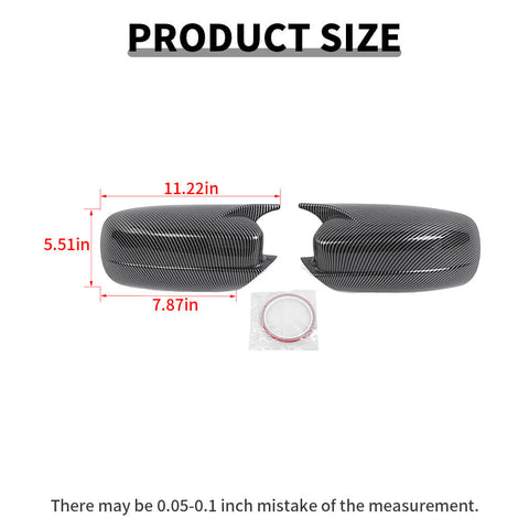 For 2010+ Dodge Charger Side Door Rearview Mirror Cover Shell Trim