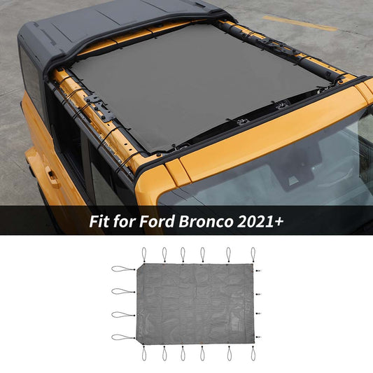 For 2021+ Ford Bronco PVC Roof Mesh Insulation Net Cover