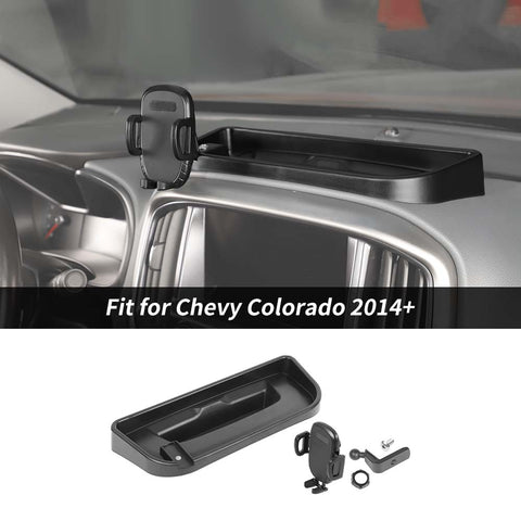 Cell Phone Holder Dash Mount with Storage Box Bracket For Chevy Colorado 2014+ Accessories | CheroCar