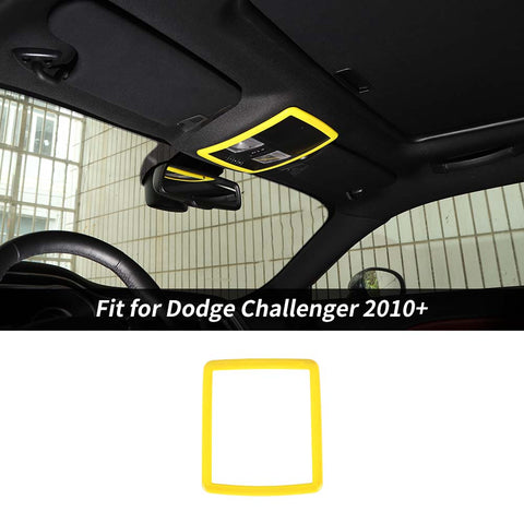 Front Reading Light Lamp Cover Trim Frame For Dodge Challenger 2010+ Accessories | CheroCar