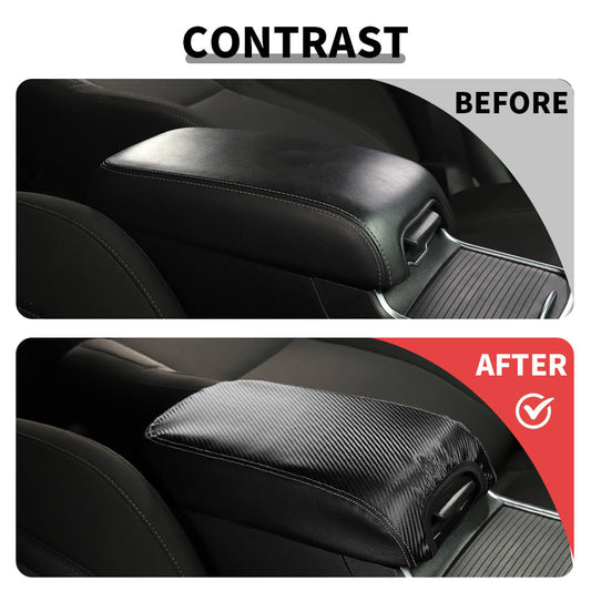 For 2011+ Dodge Charger/Chrysle 300C Center Console Armrest Box Leather Cover Pad