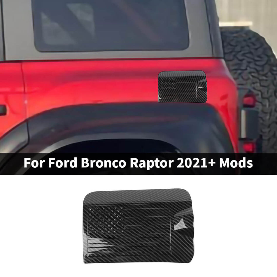 For 2021+ Ford Bronco Raptor Exterior Fuel Tank Gas Cap Cover Trim Decor