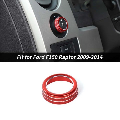 Interior Headlight Switch Knob Ring Trim Bezel For Ford F150 Raptor 2009-2014 Accessories | Cherocar