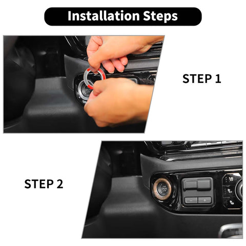 Engine Start Stop Button Frame Decor Bezel Trim Cover For Chevy Silverado 2022+ Accessories | CheroCar