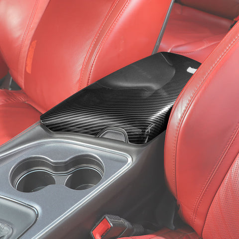 For 2015+ Dodge Challenger Console Armrest Box Panel Cover Trim Decor