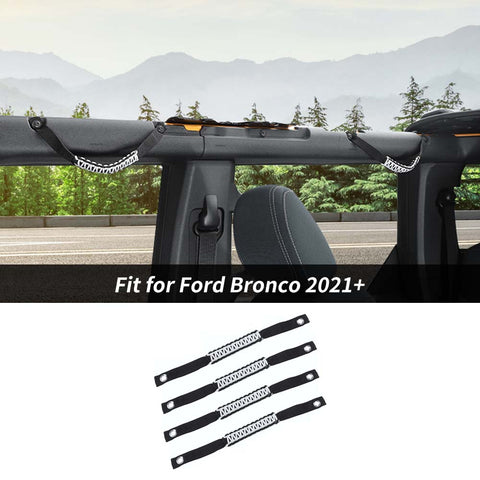 4 x Roll Bar Roof Top Grab Handles Grip For Ford Bronco 2021+ 2/4 Doors Accessories | CheroCar