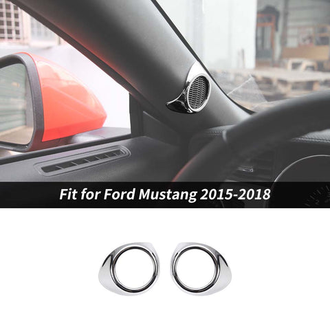 Interior A-pillar Speaker Cover Trim Decor For Ford Mustang 2015-2018 Accessories | CheroCar