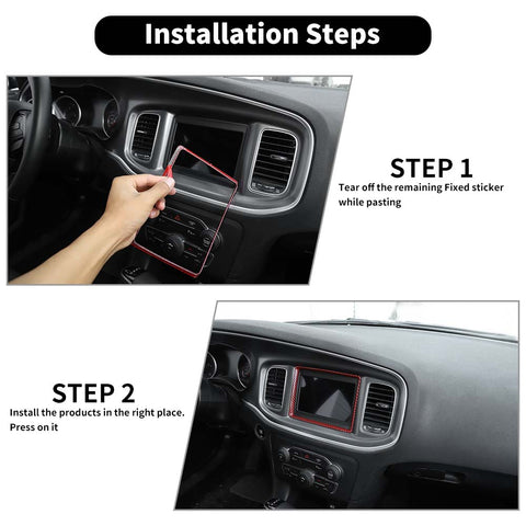 GPS Navigation Screen Frame Trim Bezels For Dodge Charger 2011+ Accessories | CheroCar