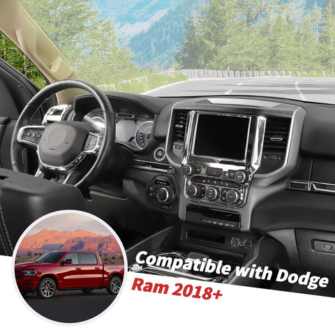 27pcs Interior Decoration Kit Trim Cover For Dodge Ram 2018+ Chrome｜CheroCar