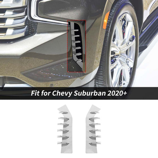 Front Bumper Corner Vent Decor Trim Cover For Chevy Suburban 2020+/Tahoe 2021+ Chrome Accessories | CheroCar