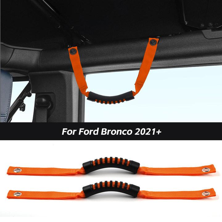 For 2021+ Ford Bronco Top Roll Bar Grab Handles Grip Paracord