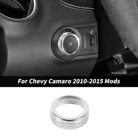 For 2010-2015 Chevy Camaro Center Headlight Switch Button Knob Ring Trim