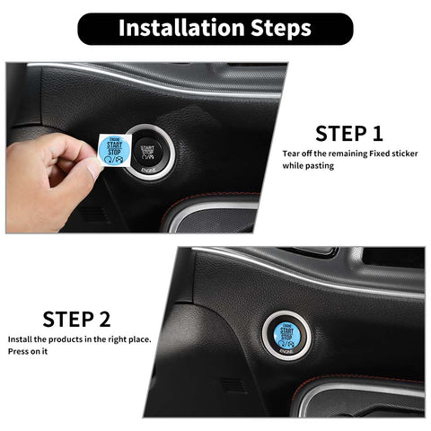 Engine Start Stop & Trunk Button Trim For Dodge Challenger/Charger 2010+ Accessories | CheroCar