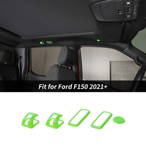 5x Roof Hook & Reading Light Cover Trim Decoration Kit For Ford F150 2021+ Accessories | CheroCar