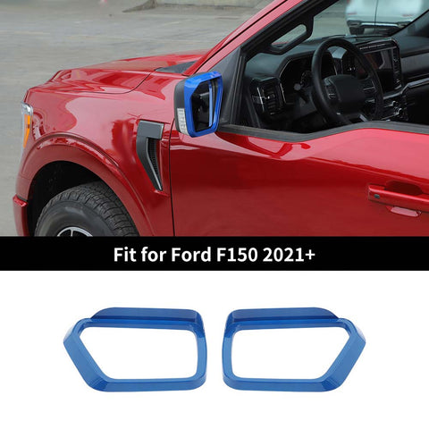 For 2021+ Ford F150 Door Side Rearview Mirror Rain Eyebrow Trim Cover Frame