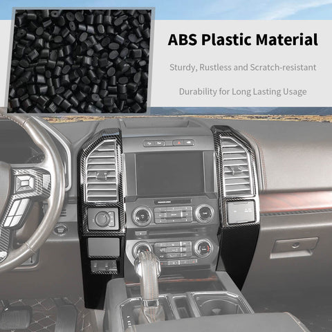 For 2015-2020 Ford F150 9 x Inner Central Control Decor Cover Trim