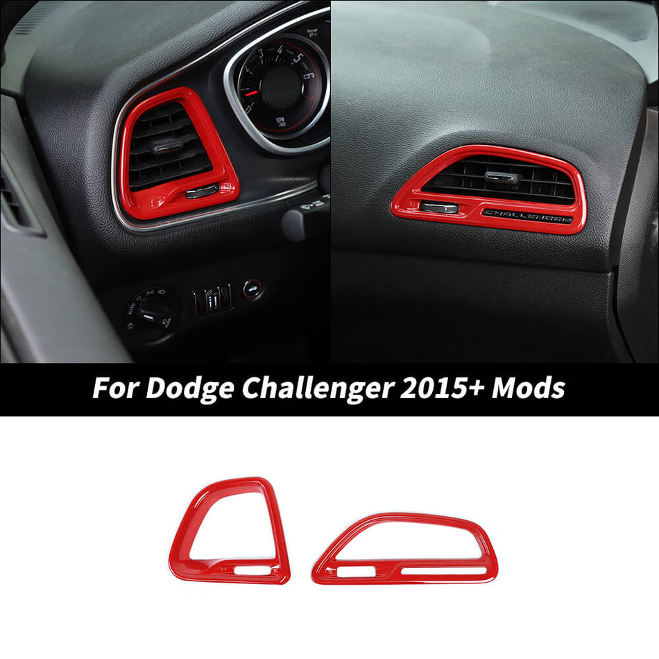 For 2015+ Dodge Challenger Dashboard Side Air Vent Outlet Cover Trim